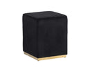 Sunpan Cricket Ottoman In Black/Cream/Grey/Pink