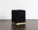 Sunpan Cricket Ottoman In Black/Cream/Grey/Pink
