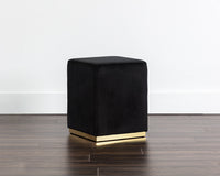 Sunpan Cricket Ottoman In Black/Cream/Grey/Pink