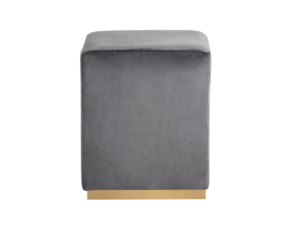 Sunpan Cricket Ottoman In Black/Cream/Grey/Pink