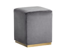 Sunpan Cricket Ottoman In Black/Cream/Grey/Pink