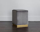 Sunpan Cricket Ottoman In Black/Cream/Grey/Pink
