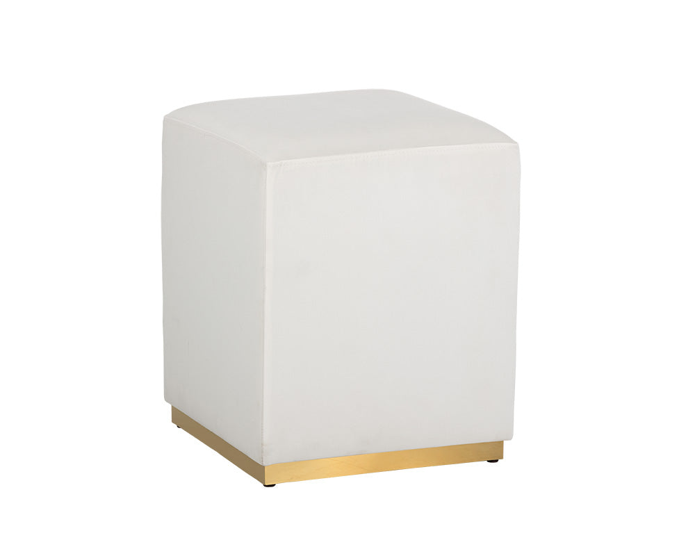 Sunpan Cricket Ottoman In Black/Cream/Grey/Pink