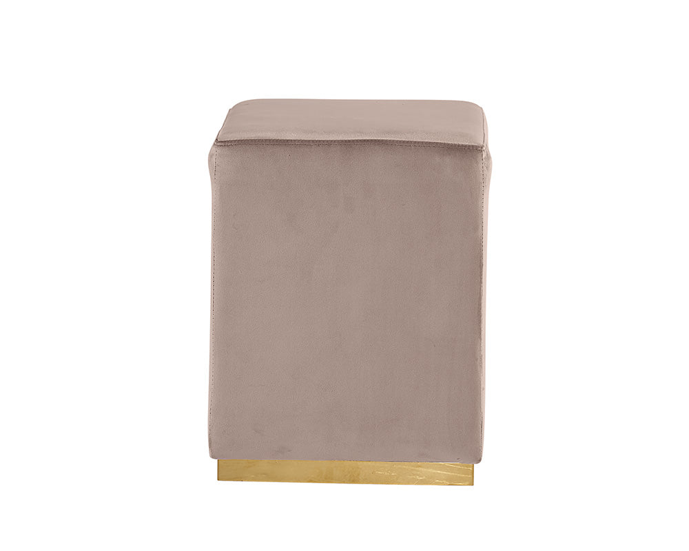 Sunpan Cricket Ottoman In Black/Cream/Grey/Pink