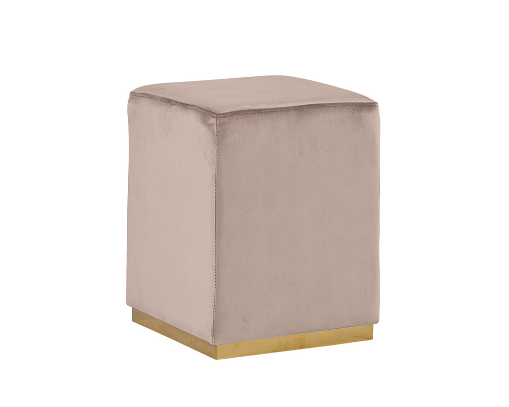 Sunpan Cricket Ottoman In Black/Cream/Grey/Pink