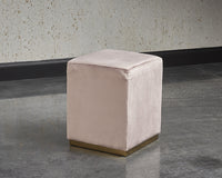 Sunpan Cricket Ottoman In Black/Cream/Grey/Pink