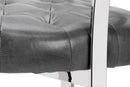 Sunpan Beaumont Counter Stool in Stainless Steel and Cantina Magnetite