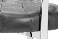 Sunpan Beaumont Counter Stool in Stainless Steel and Cantina Magnetite
