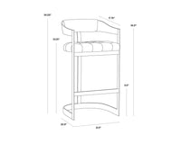 Sunpan Beaumont Barstool - Stainless Steel - Cantina Magnetite