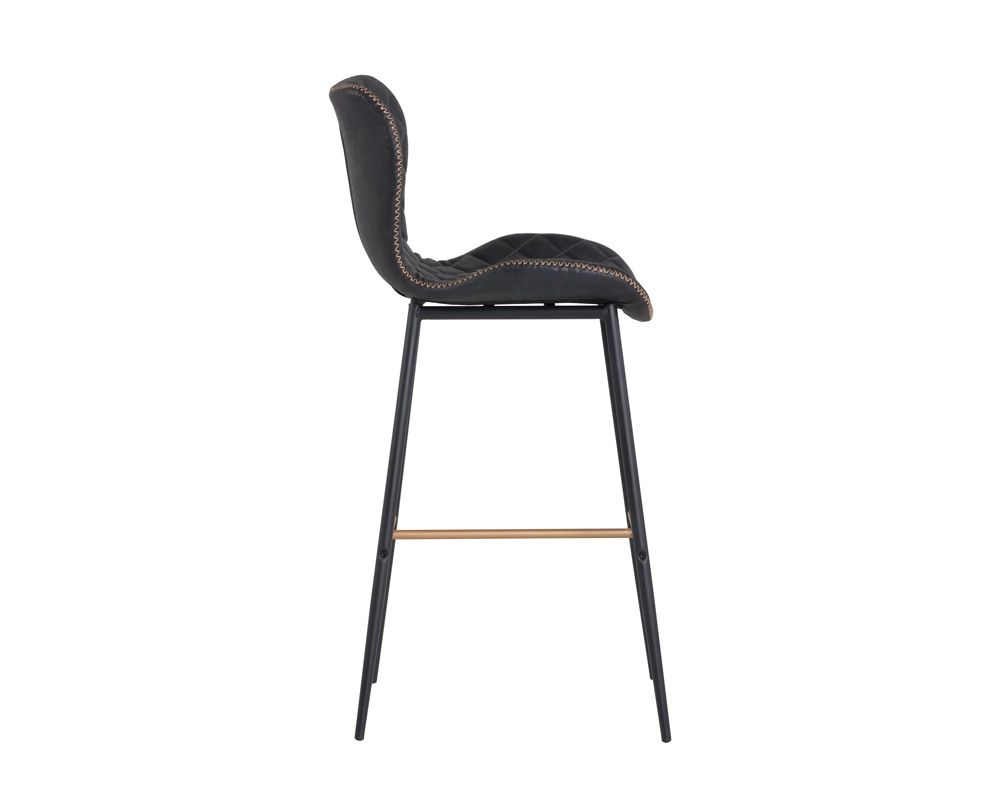 Sunpan Lyla Barstool - Antique Black / Brown