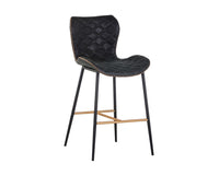 Sunpan Lyla Counter Stool in Antique Black / Brown / Grey