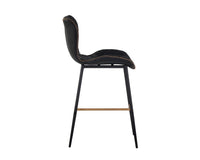 Sunpan Lyla Counter Stool in Antique Black / Brown / Grey