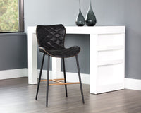 Sunpan Lyla Counter Stool in Antique Black / Brown / Grey