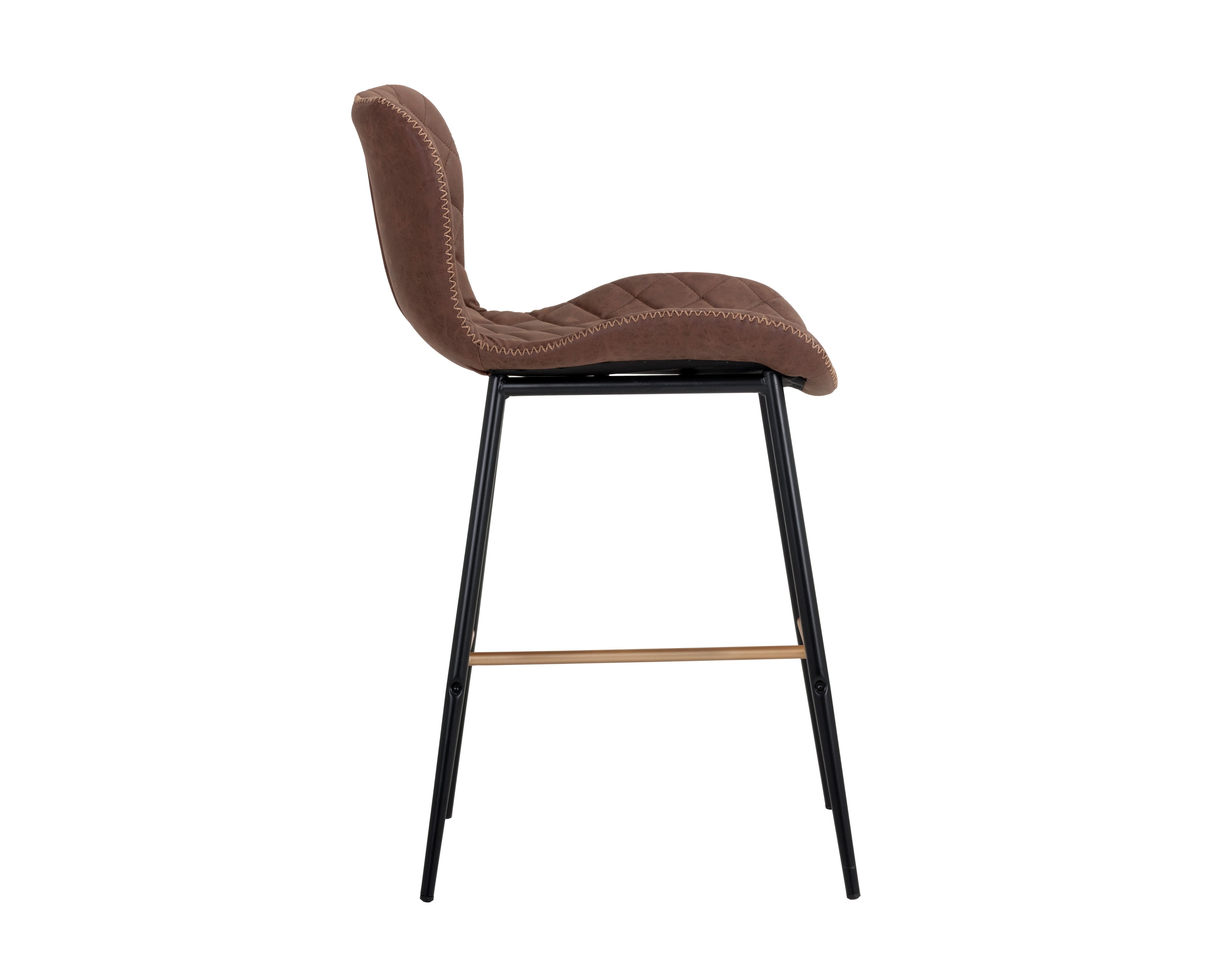 Sunpan Lyla Counter Stool in Antique Black / Brown / Grey