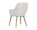 Sunpan Jayna Dining Armchair - Black And Polo Club Stone/Champagne Gold And Antonio Linen