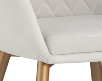Sunpan Jayna Dining Armchair - Black And Polo Club Stone/Champagne Gold And Antonio Linen