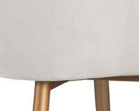 Sunpan Jayna Dining Armchair - Black And Polo Club Stone/Champagne Gold And Antonio Linen