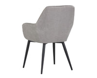 Sunpan Jayna Dining Armchair - Black And Polo Club Stone/Champagne Gold And Antonio Linen