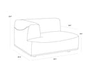 Sunpan Darren Modular - Left/Right Armchair In Smokescreen