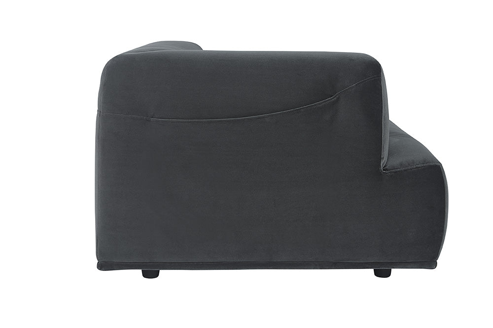 Sunpan Darren Modular - Left/Right Armchair In Smokescreen