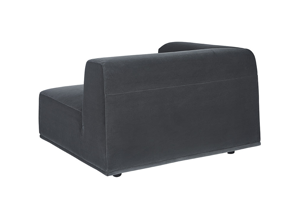 Sunpan Darren Modular - Left/Right Armchair In Smokescreen