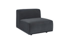 Sunpan Darren Modular - Armless Chair in Moto Stucco / Smokescreen
