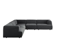 Sunpan Darren Modular - Armless Chair in Moto Stucco / Smokescreen