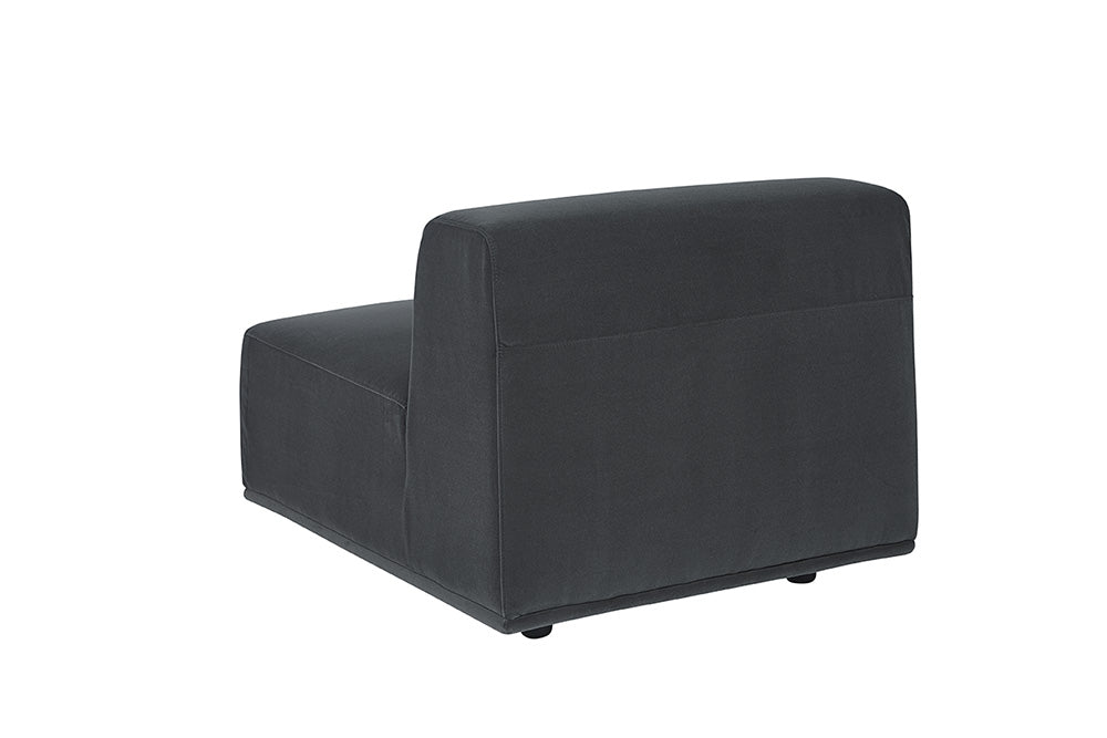 Sunpan Darren Modular - Armless Chair in Moto Stucco / Smokescreen