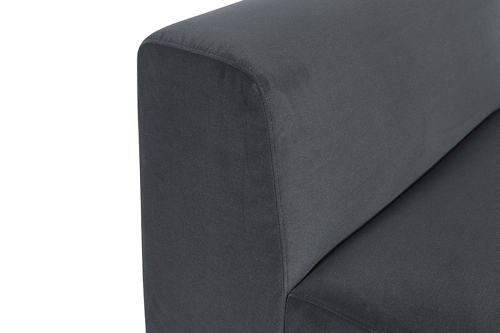 Sunpan Darren Modular - Armless Chair in Moto Stucco / Smokescreen