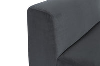 Sunpan Darren Modular - Armless Chair in Moto Stucco / Smokescreen