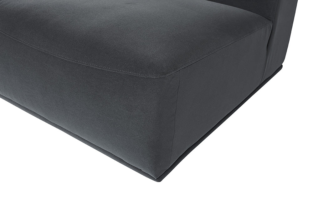 Sunpan Darren Modular - Armless Chair in Moto Stucco / Smokescreen