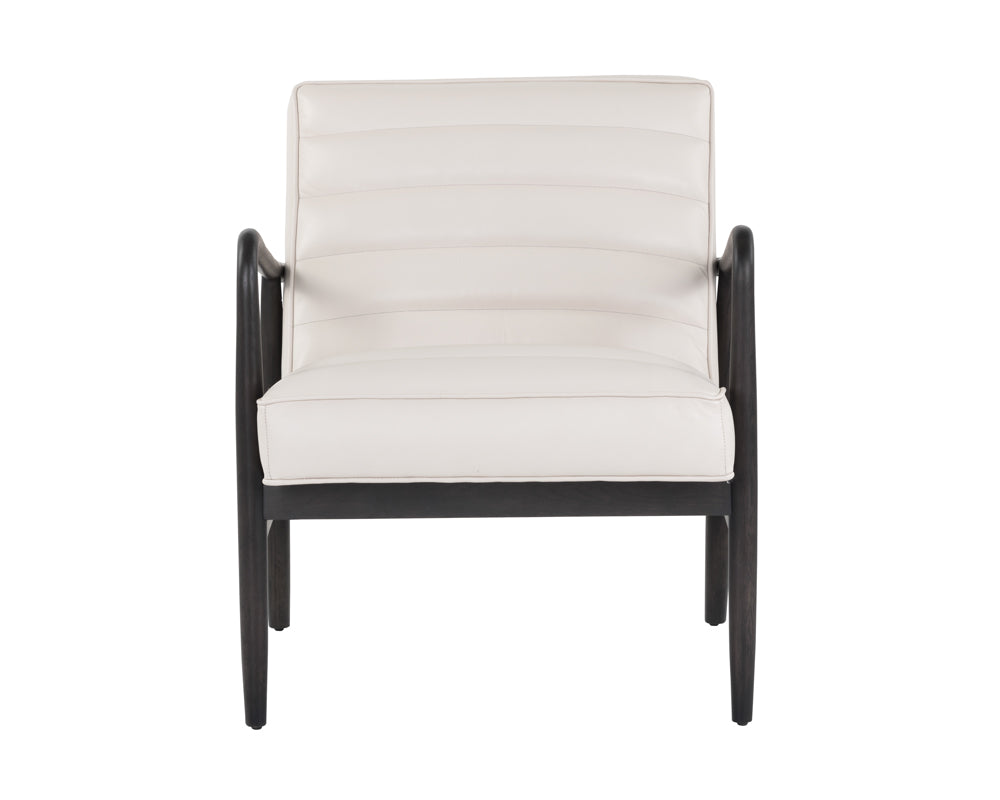 Sunpan Lyric Lounge Chair in Vintage Peacock / Vanilla Leather / Caramel Leather