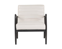 Sunpan Lyric Lounge Chair in Vintage Peacock / Vanilla Leather / Caramel Leather