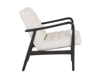 Sunpan Lyric Lounge Chair in Vintage Peacock / Vanilla Leather / Caramel Leather