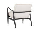 Sunpan Lyric Lounge Chair in Vintage Peacock / Vanilla Leather / Caramel Leather