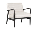 Sunpan Lyric Lounge Chair in Vintage Peacock / Vanilla Leather / Caramel Leather