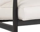 Sunpan Lyric Lounge Chair in Vintage Peacock / Vanilla Leather / Caramel Leather