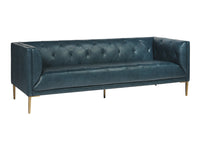 Sunpan Westin Sofa - Vintage Black Night/Caramel/Peacock/Steel Gray/Vanilla Leather
