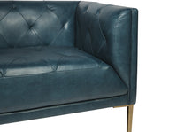 Sunpan Westin Sofa - Vintage Black Night/Caramel/Peacock/Steel Gray/Vanilla Leather