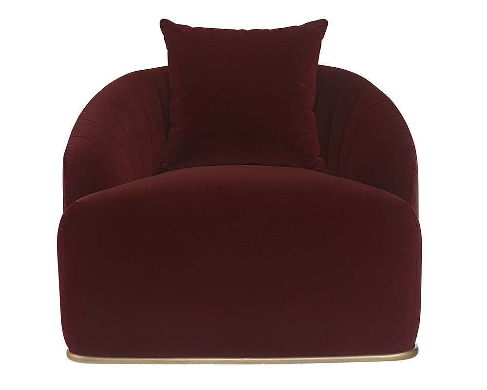 Sunpan Astrid Armchair - Merlot / Polo Club Stone