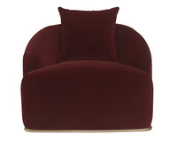 Sunpan Astrid Armchair - Merlot / Polo Club Stone