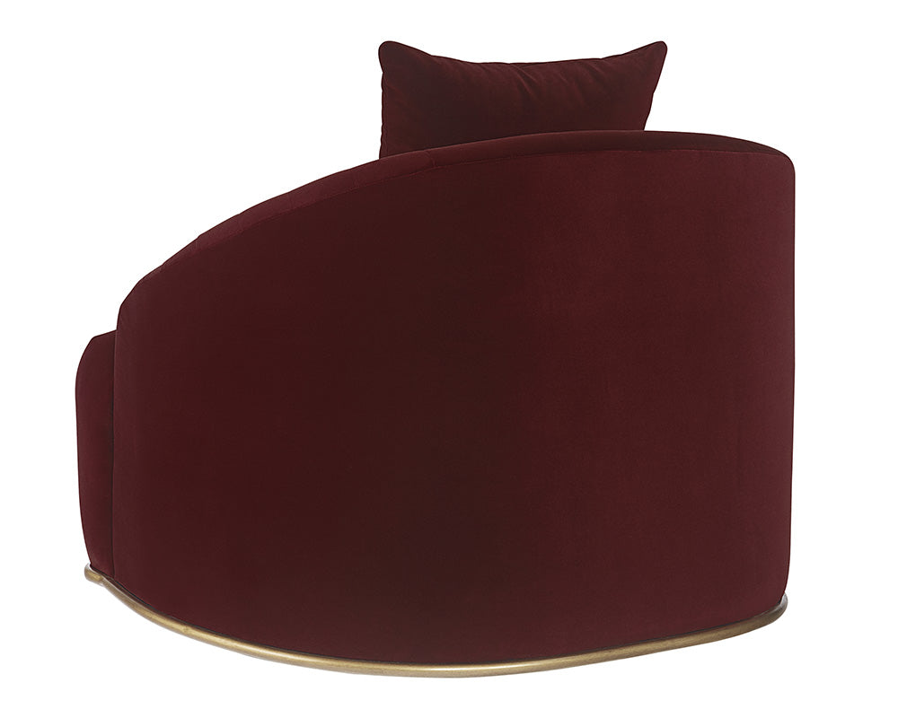 Sunpan Astrid Armchair - Merlot / Polo Club Stone