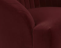 Sunpan Astrid Armchair - Merlot / Polo Club Stone