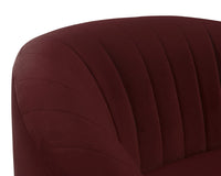 Sunpan Astrid Armchair - Merlot / Polo Club Stone