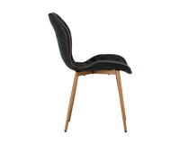 Sunpan Lyla Dining Chair - Champagne Gold - Antique Black - Set of Two