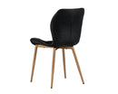 Sunpan Lyla Dining Chair - Champagne Gold - Antique Black - Set of Two