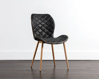 Sunpan Lyla Dining Chair - Champagne Gold - Antique Black - Set of Two