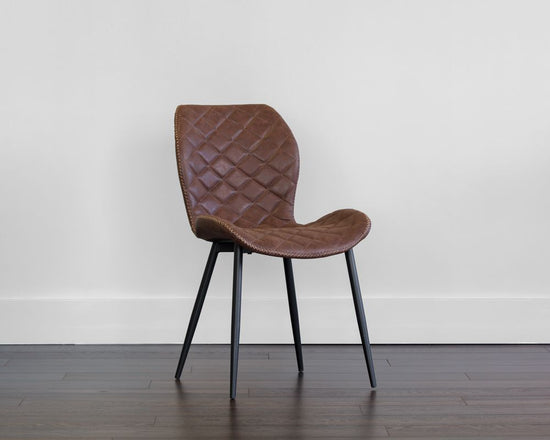 Sunpan Lyla Dining Chair - Black - Antique Brown / Grey / Champagne Gold-Antique Black