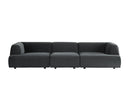 Sunpan Darren Modular - Left/Right Armchair In Smokescreen