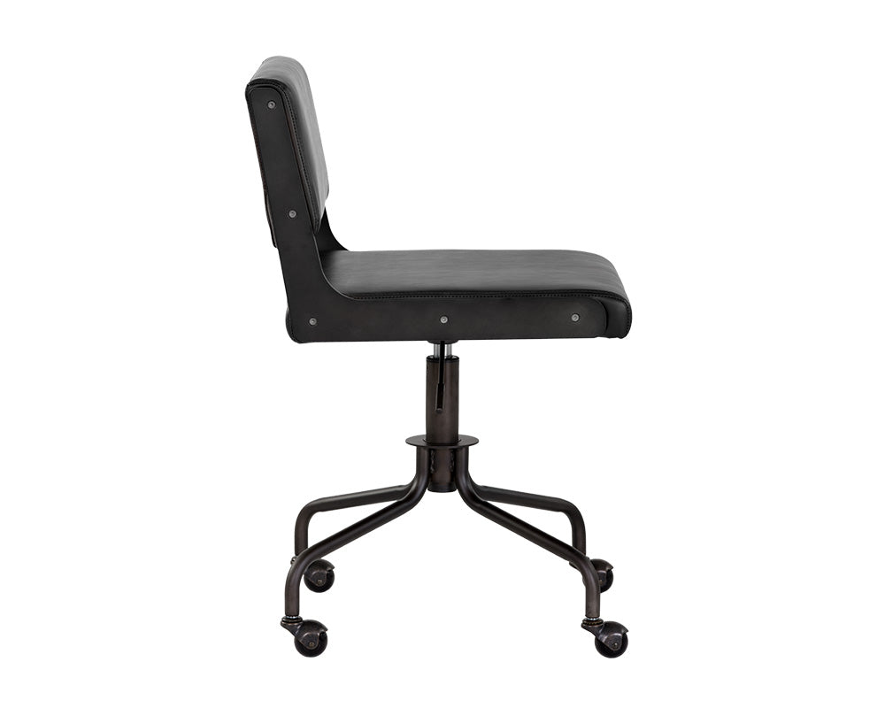 Sunpan Davis Office Chair - Black and Onyx
